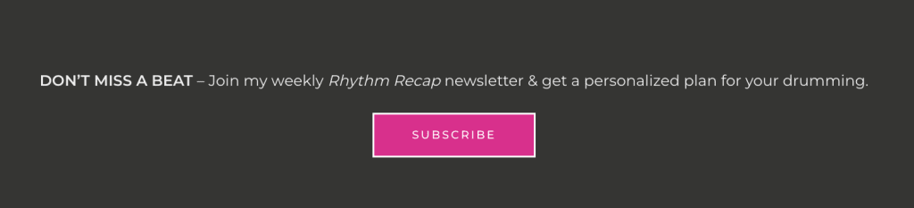 A newsletter subscribe section on a website.